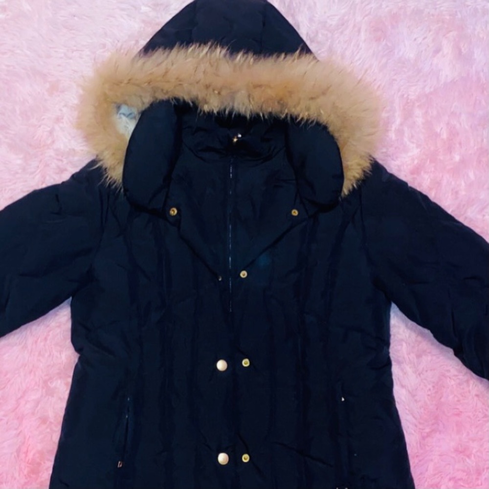 Liz Claiborne Plush Fuzzy Hood Winter Coat